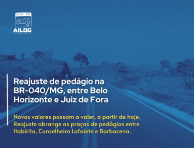 Pedágio na BR-040/MG entre Belo Horizonte e Juiz de Fora é reajustado